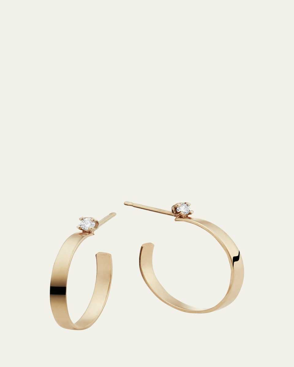 Solo Diamond Hoop Earrings